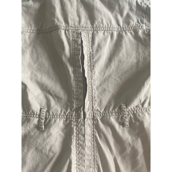 Beige Buttoned Up Utility Jacket Sz L - Picture 10 of 10